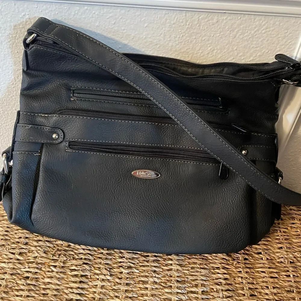 Multisac Black Multiple Sectioned Women’s Purse